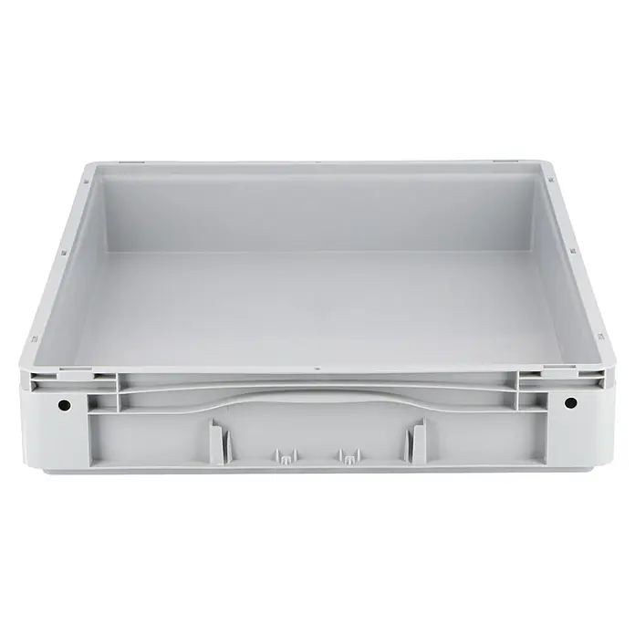 Surplus Systems Eurobox - L x B x H: 80 x 60 x 12 cm, Kunststoff, Grau - Graue Kunststoffbox zur Aufbewahrung und Organisation. Ideal für Lagerung, Transport und Ordnung verschiedener Gegenstände.