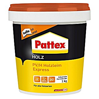 Pattex Holzleim Express (1 kg, Lösemittelfrei, Transparent (getrocknet))