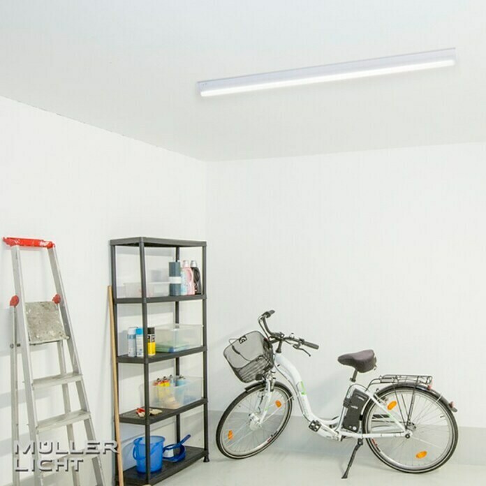 Müller-Licht LED-Wand- & Deckenleuchte Basic 1 (15 W, Weiß, L x B: 60 x 6 cm)