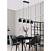 Reality Leuchten Lámpara colgante (4 x 7 W, Negro/Dorado, Altura: 150 cm)