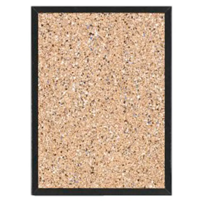 Corcho para notas Cork Inside - 30 x 1,6 cm, Materiales naturales, Negro, Largo: 40 cm - Tablón de corcho con marco negro. Ideal para notas, recordatorios y fotos. Práctico para la oficina y el hogar.