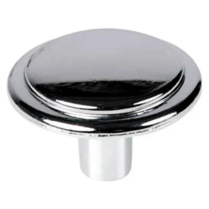 Nesu Pomo para muebles 1301 - Ø x Al: 30 x 21 mm, Acero, Cromo - Pomo de mueble cromado redondo brillante para cajones y armarios. Diseño elegante para la decoración interior moderna.