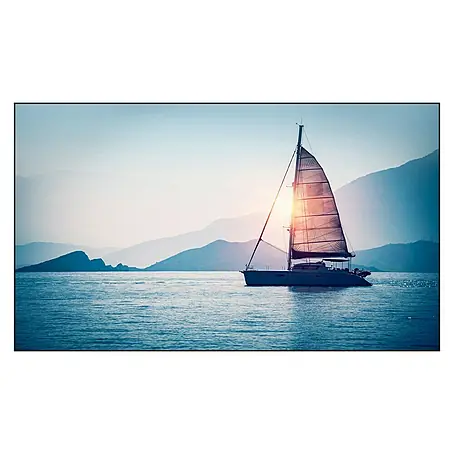 Cuadro de vidrio Sailboat at sunset