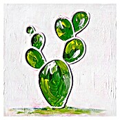 Cuadro pintado a mano (Cactus, 40 x 40 cm)