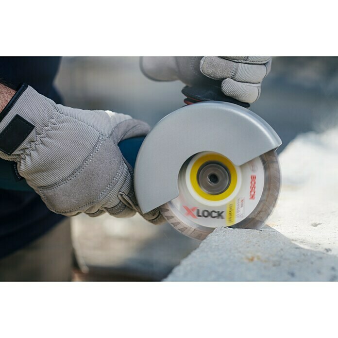 Bosch Professional X-Lock Diamant-Trennscheibe Standard for Universal125 mm, Geeignet für: Beton Use Shot