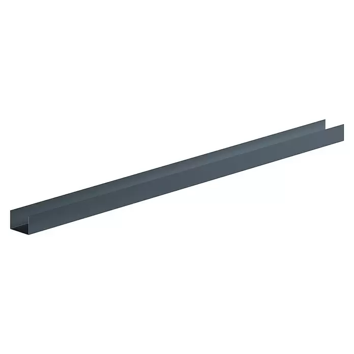 Sarei U-Profil PP19 - 1.250 x 30 x 20 mm, Anthrazit, Aluminium - Dunkelgraues C-Profil aus Metall für strukturelle Anwendungen.