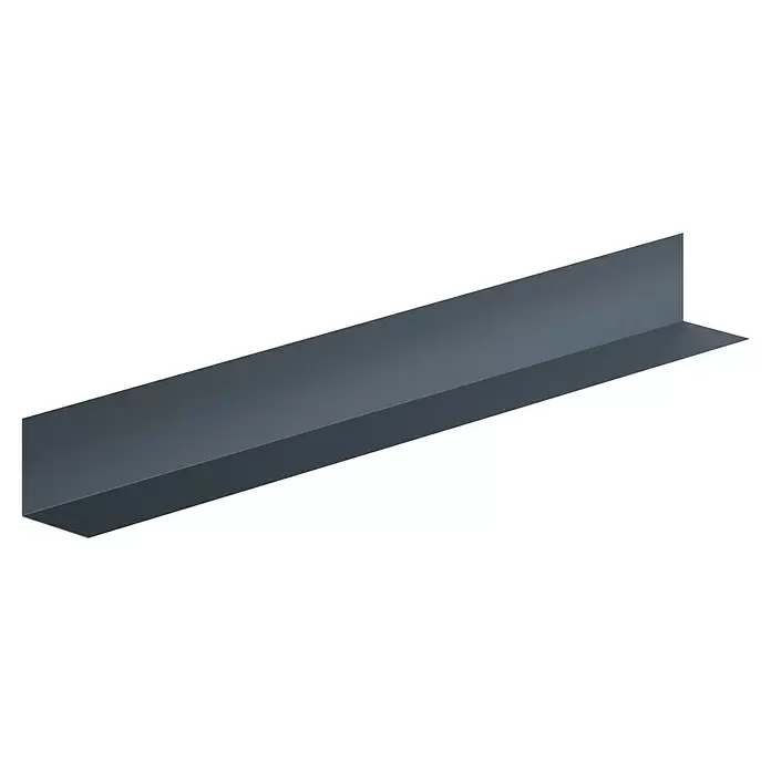 Sarei Winkelprofil PP17 - L x B x H: 1.250 x 100 x 100 mm, Aluminium, Anthrazit - Dunkelgraues L-förmiges Metallprofil für den Bau.