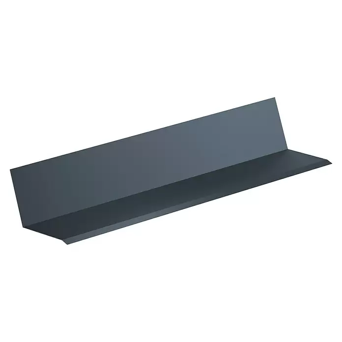 Sarei Abschlussprofil Protection Profil - Länge: 1.250 mm, Aluminium, Anthrazit - Dunkelgraues L-förmiges Metallblechprofil für Dach- oder Bauwerkskanten.