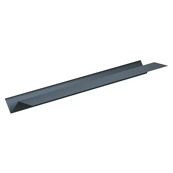 Sarei Regenrinne Protection 3 "Mini-Rinne" - L x B x H: 1.250 x 40 x 105 mm, Aluminium, Anthrazit - Dunkelgraues U-Profil aus Metall.