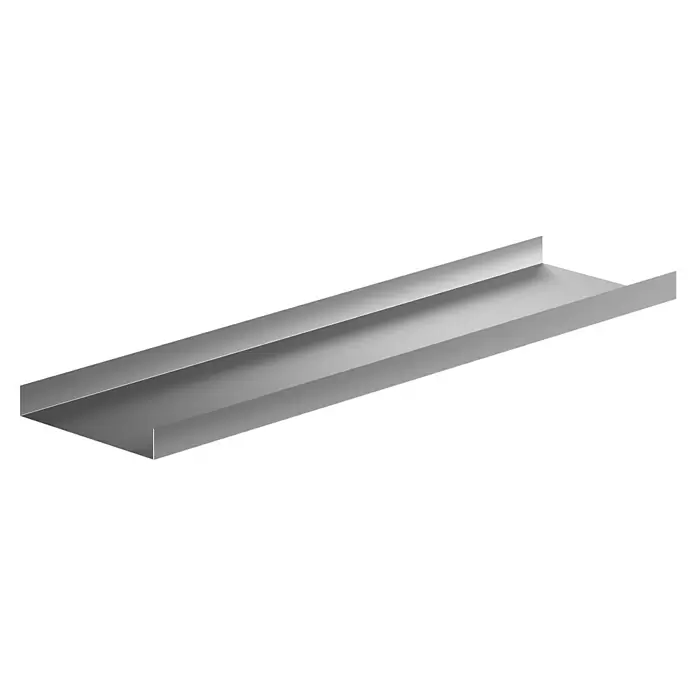 Sarei U-Profil PP24 - 1.250 x 125 x 20 mm, Silber, Aluminium - Silbernes Metall-U-Profil für Bauzwecke.
