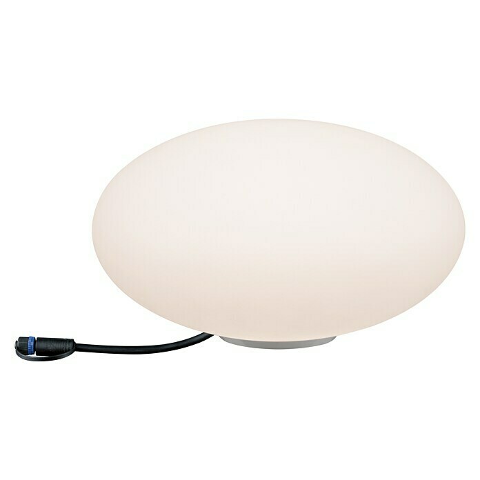 Paulmann Plug & Shine LED-Dekoleuchte Stone2,8 W, Weiß, L x B x H: 35 x 35 x 19,4 cm Front View