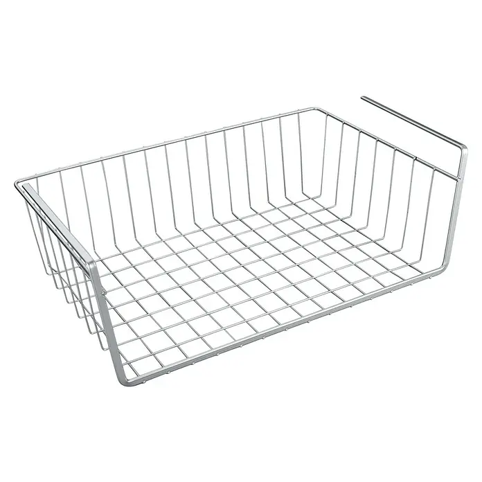 Metaltex Allzweck-Korb Kanguro 40 - L x B x H: 40 x 26 x 14 cm, Metall, Einhängen - Drahtkorb in rechteckiger Form mit Aufhängevorrichtung. Ideal zur Aufbewahrung und Organisation von Gegenständen im Haushalt oder Büro.