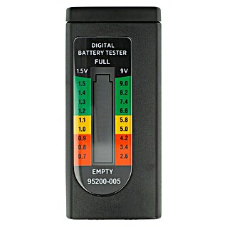 Batterietester (LC-Display, Passend für: AAA, AA, C, D, 9V, N Batterien)