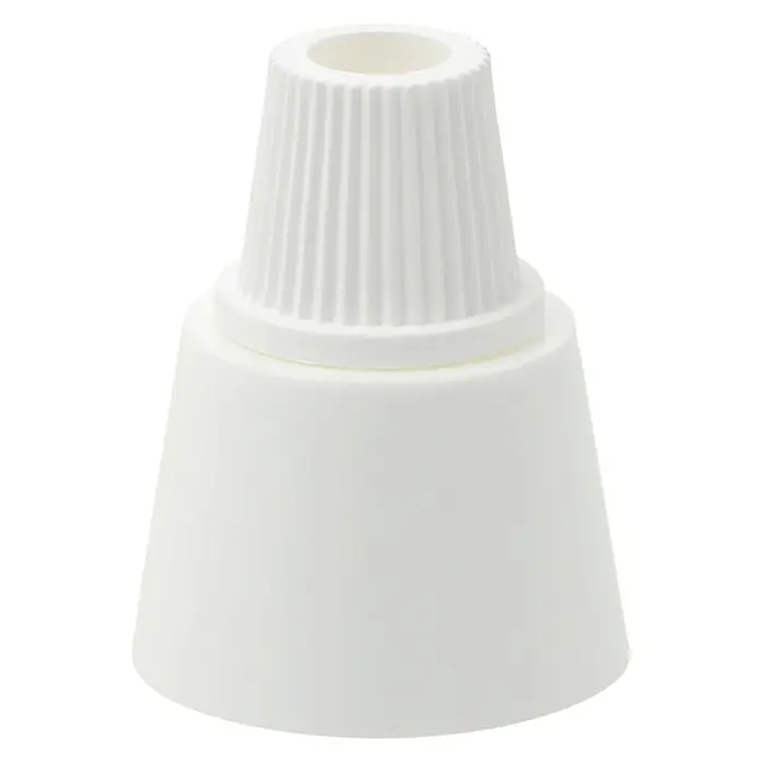 Lampen-Distanzaufhänger - Ø x H: 24 x 30 mm, Weiß, Kunststoff, 1 Stk. - Nahaufnahme einer weißen Lampenfassung.