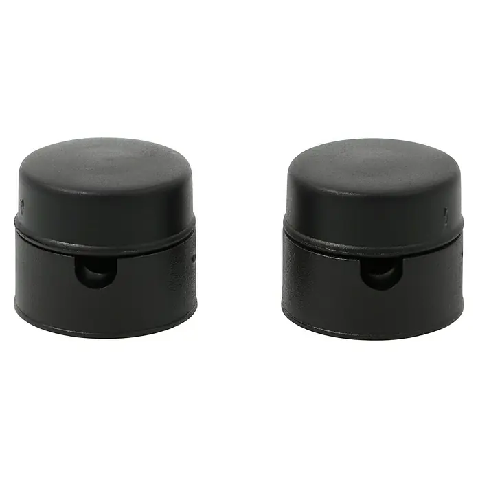 Lampen-Distanzaufhänger - Ø x H: 30 x 25 mm, Schwarz, Kunststoff, 2 Stk. - Zwei schwarze Stuhlbeinkappen. Die Stuhlbeinkappen sind aus robustem Material gefertigt und schützen den Boden vor Kratzern.