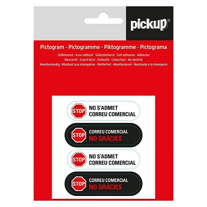 Pickup Etiqueta adhesiva catalán (Motivo: No se admite correo comercial)