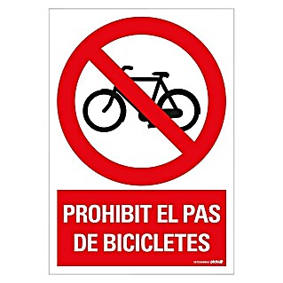 Pickup Señal de prohibición catalán (Motivo: Prohibido el paso de bicicletas, L x An: 33 x 23 cm)