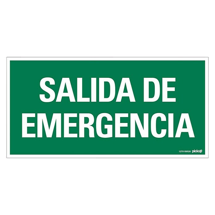Pickup Señal de precaución (Motivo: Salida de emergencia, L x An: 30 x 15 cm)