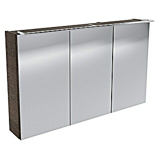 Camargue Stella LED-Spiegelschrank (B x H: 100 x 68,4 cm, Mit Beleuchtung, Holz, Eiche Maron)