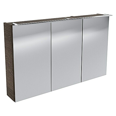 Camargue Stella LED-Spiegelschrank (B x H: 100 x 68,4 cm, Mit Beleuchtung, Eiche Maron)