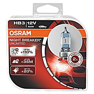 Osram Halogen-Scheinwerferlampe Night Breaker Laser (HB3, 2 Stk.)
