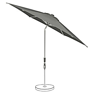 Suncomfort Parasol redondo Slide (Stone grey, Diámetro de cobertura: 300 cm)
