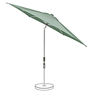 Suncomfort Parasol redondo Slide (Frost green, Diámetro de cobertura: 250 cm)