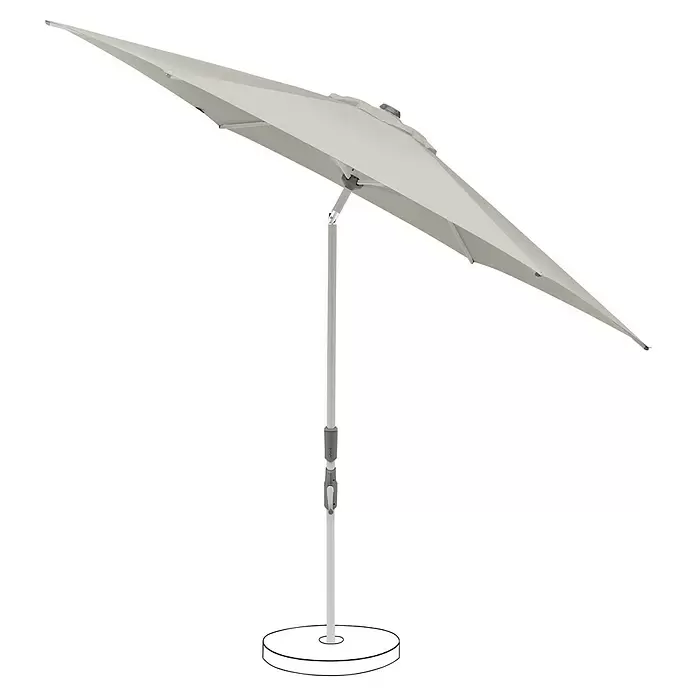 Suncomfort Marktschirm rund SlideHellgrau, Durchmesser Bespannung: 250 cm