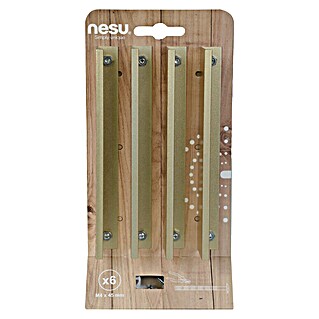 Nesu Tirador para muebles Zeno (Distancia entre orificios: 128 mm, Oro, 4 ud.)