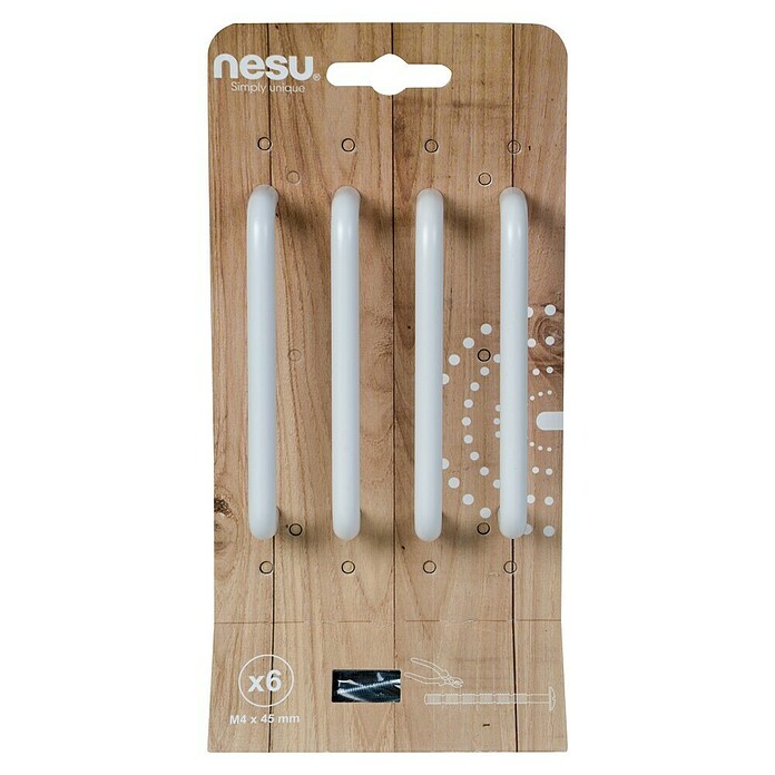 Nesu Tirador para muebles 646 (Distancia entre orificios: 96 mm, Blanco, 4 ud.) | BAUHAUS