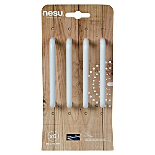 Nesu Tirador para muebles 646 (Distancia entre orificios: 96 mm, Blanco, 4 ud.)
