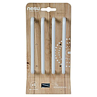 Nesu Tirador para muebles 648 (Distancia entre orificios: 128 mm, Blanco, 4 ud.)