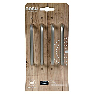 Nesu Tirador para muebles 646 (Distancia entre orificios: 96 mm, Niquel, 4 ud.)