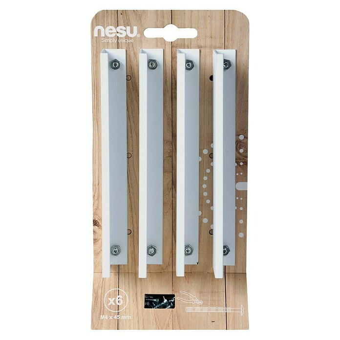 Nesu Tirador para muebles Zeno (Distancia entre orificios: 128 mm, Blanco, 4 ud.) | BAUHAUS