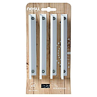 Nesu Tirador para muebles Zeno (Distancia entre orificios: 128 mm, Blanco, 4 ud.)
