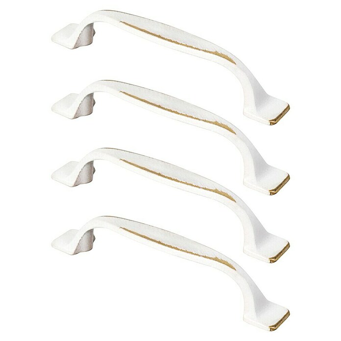 Nesu Tirador para muebles Latón decapado (Distancia entre orificios: 96 mm, Blanco, 4 ud.) | BAUHAUS