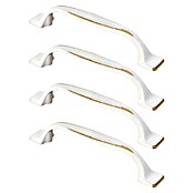 Nesu Tirador para muebles Latón decapado (Distancia entre orificios: 96 mm, Blanco, 4 ud.) | BAUHAUS