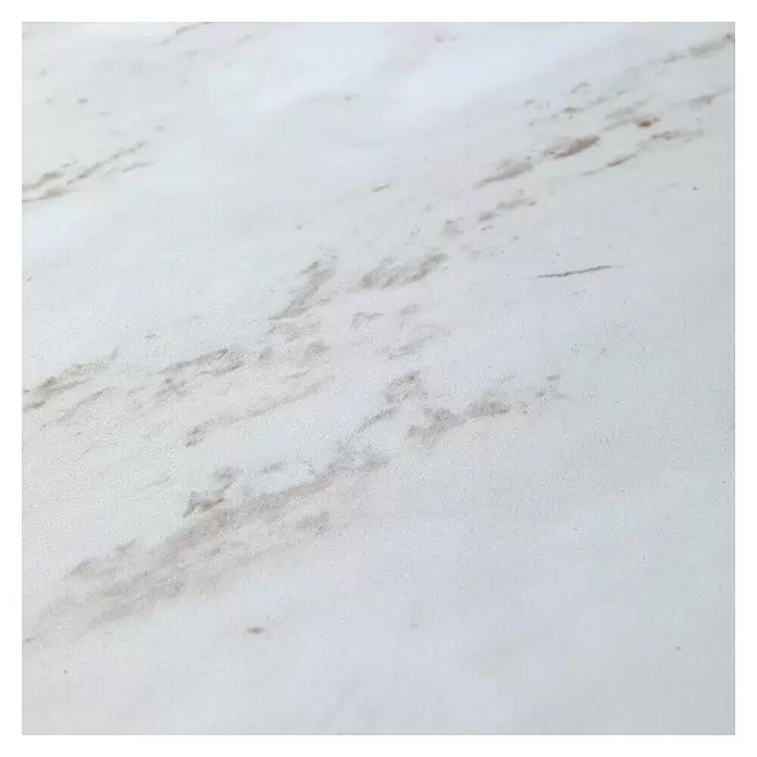 Grosfillex Wall+ Wandpaneel - White Marble, 600 x 300 x 5 mm - Helle graue Marmoroberfläche mit subtiler brauner Äderung.