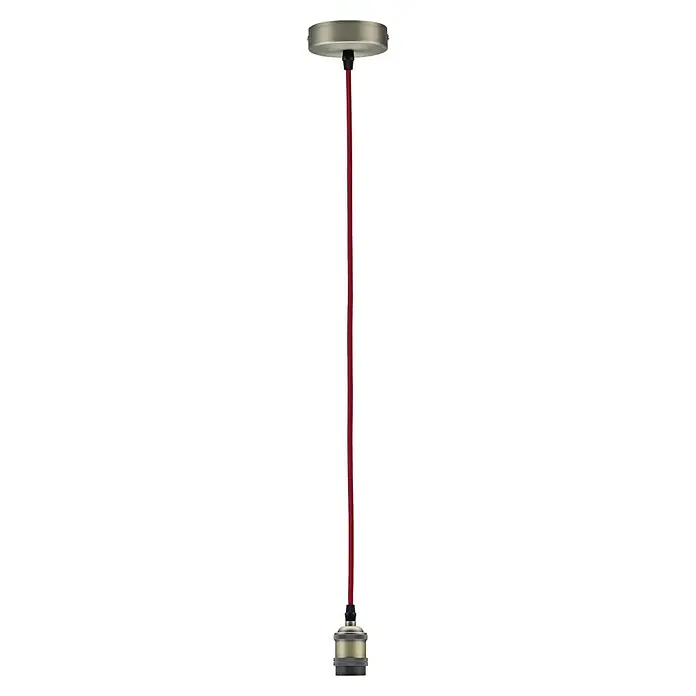 Paulmann Neordic Lampenpendel Eldar - Rot, 200 cm, 20 W, E27 - Eine elegante, rote Pendelleuchte mit goldfarbenen Akzenten, ideal für stilvolle Innenräume. Sie bietet eine moderne Beleuchtungslösung.