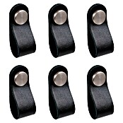 Nesu Pomo para muebles Piel (Negro, 6 ud.) | BAUHAUS