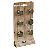 Nesu Pomo para muebles Plano (Ø x Al: 30 x 20 mm, Cuero viejo, 6 ud.) | BAUHAUS