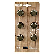 Nesu Pomo para muebles Plano (Ø x Al: 30 x 20 mm, Cuero viejo, 6 ud.) | BAUHAUS