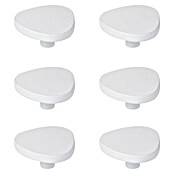 Nesu Pomo para muebles Tri (Ø x Al: 39 x 20 mm, Tipo de tirador del mueble: Otros, Blanco, 6 ud.) | BAUHAUS