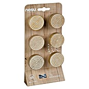 Nesu Pomo para muebles Ango (Ø x Al: 40 x 20 mm, Tipo de tirador del mueble: Otros, Madera, 6 ud.) | BAUHAUS