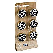 Nesu Pomo para muebles (Diámetro: 40 mm, Dorado/Negro/Blanco, 6 ud.) | BAUHAUS