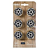 Nesu Pomo para muebles (Diámetro: 40 mm, Dorado/Negro/Blanco, 6 ud.) | BAUHAUS