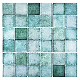 Mozaïektegel Vierkant Crystal SKY 789 (30 x 30 cm, Groen, Glanzend)