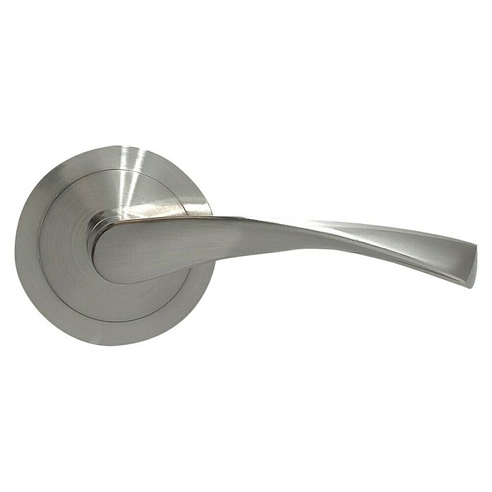 Micel Conjunto de picaporte 707 (Aluminio, Curvado, Níquel) | BAUHAUS