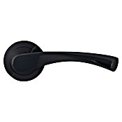 Micel Conjunto de picaporte 707 (Aluminio, Curvado, Negro) | BAUHAUS