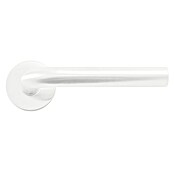 Micel Conjunto de picaporte 575 (Grosor de la puerta: 35 mm - 45 mm, Acero inoxidable, Recto, Blanco) | BAUHAUS